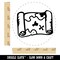 Treasure Map Scroll Pirate X Marks the Spot Rubber Stamp for Stamping Crafting Planners